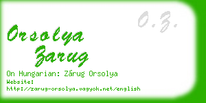 orsolya zarug business card